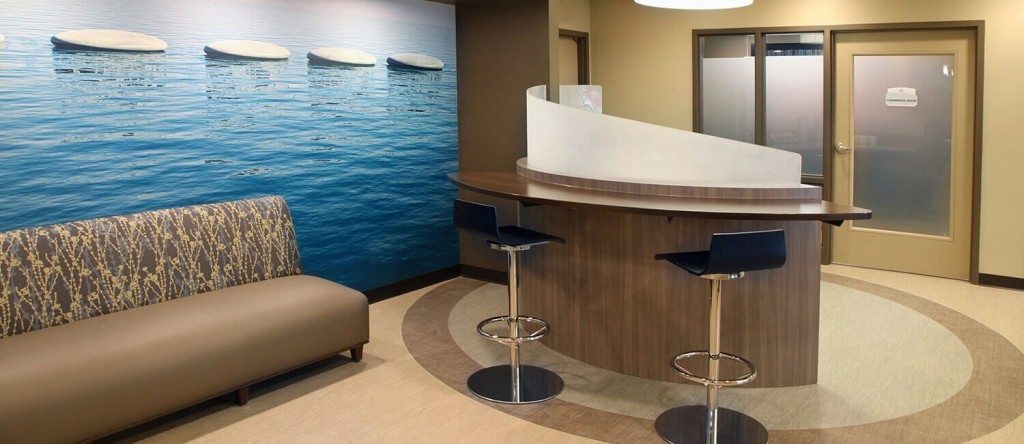 Waiting area furniture and seating designed for behavioral health and wellness environments from Kwalu
