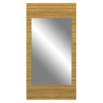 Light wooden mirror.