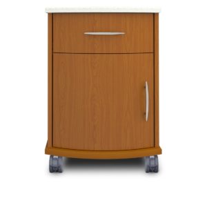 Kwalu product: Camelot Bedside Cabinet, 1 Drawer, 1 Door, with Casters