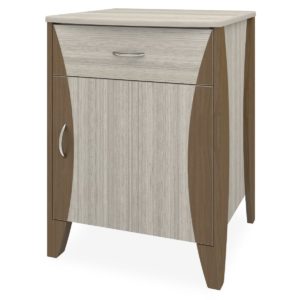 Kwalu product: Long Beach Bedside Cabinet, 1 Drawer, 1 Door