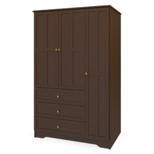 Kwalu product: Mission Armoire Wardrobe, 3 Drawers, 3 Doors