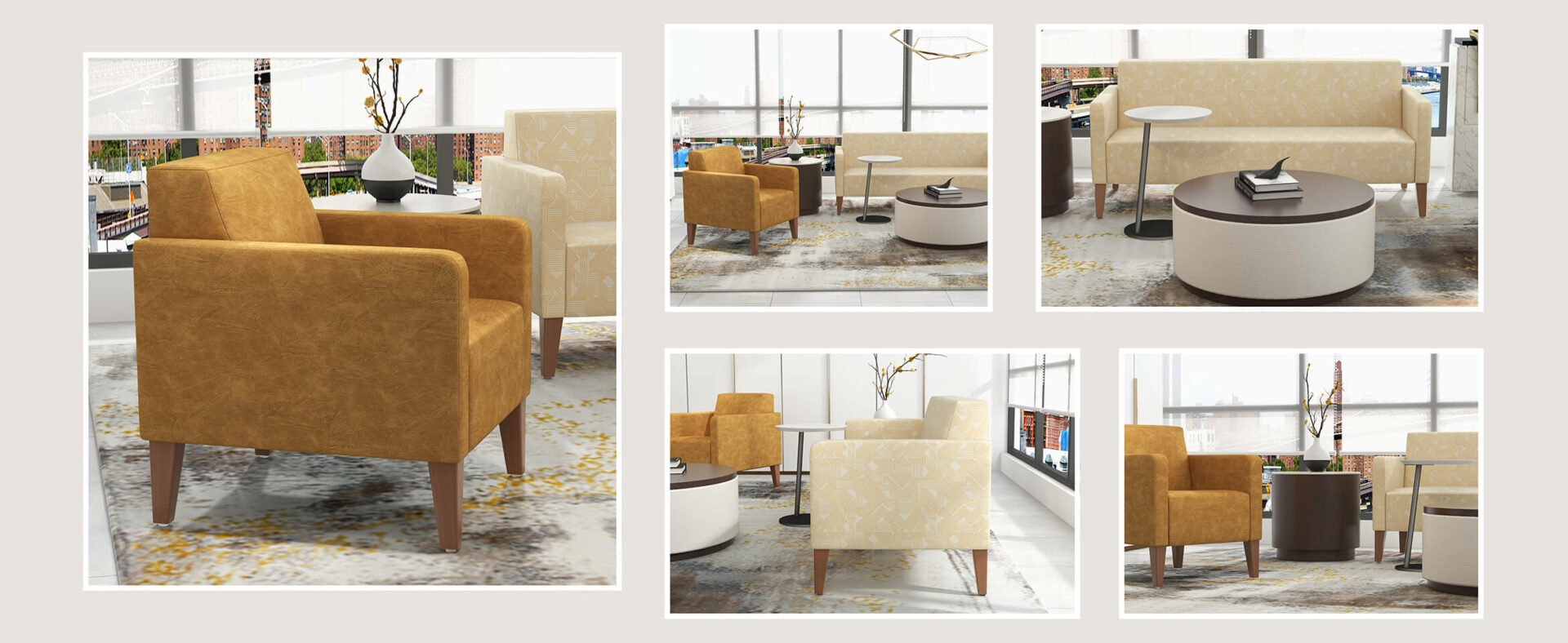 Kwalu's Modern, Fully Upholstered Livorno Lounge by Kwalu
